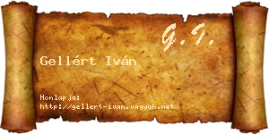 Gellért Iván névjegykártya